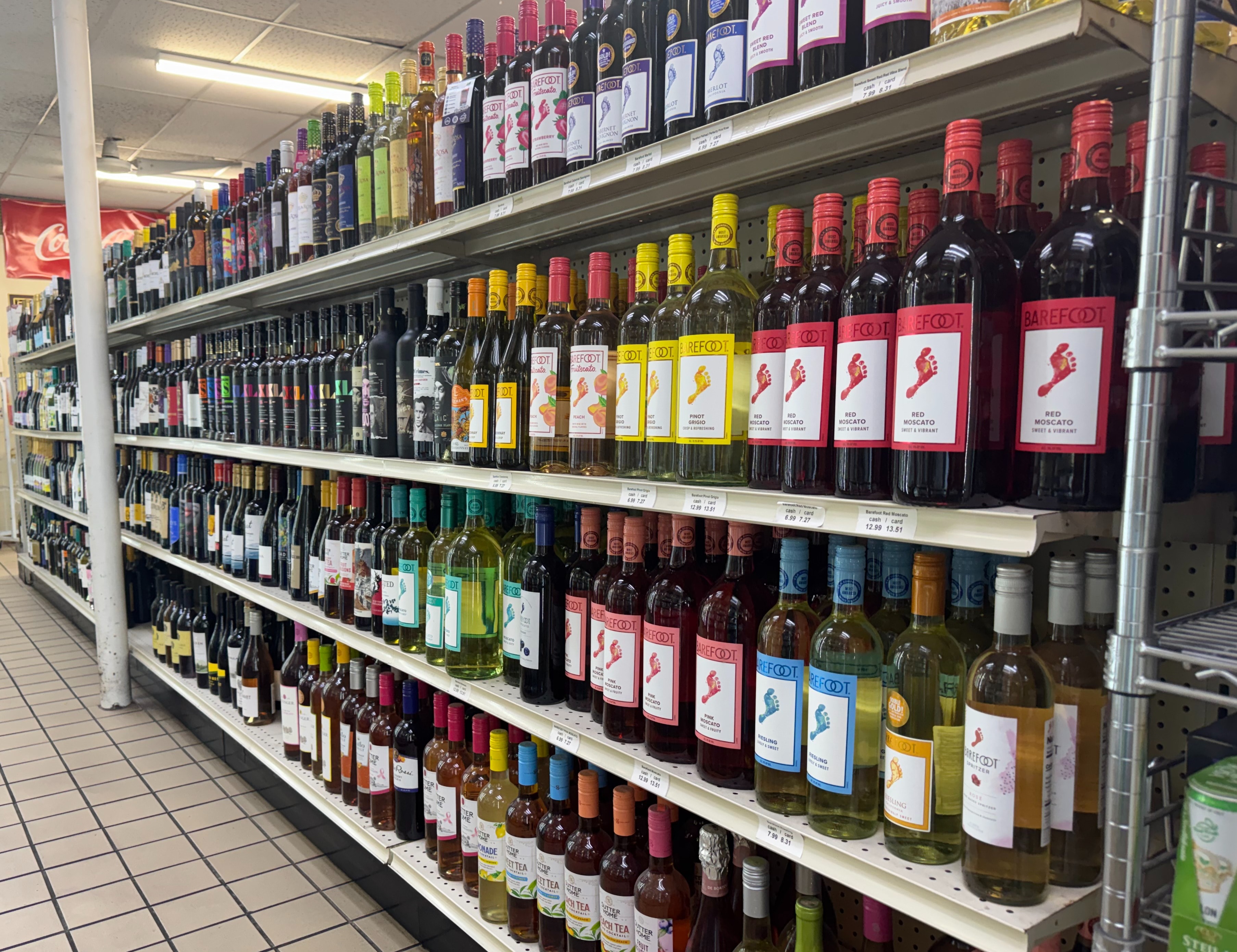Interior view of the Liquor Locker beer selection